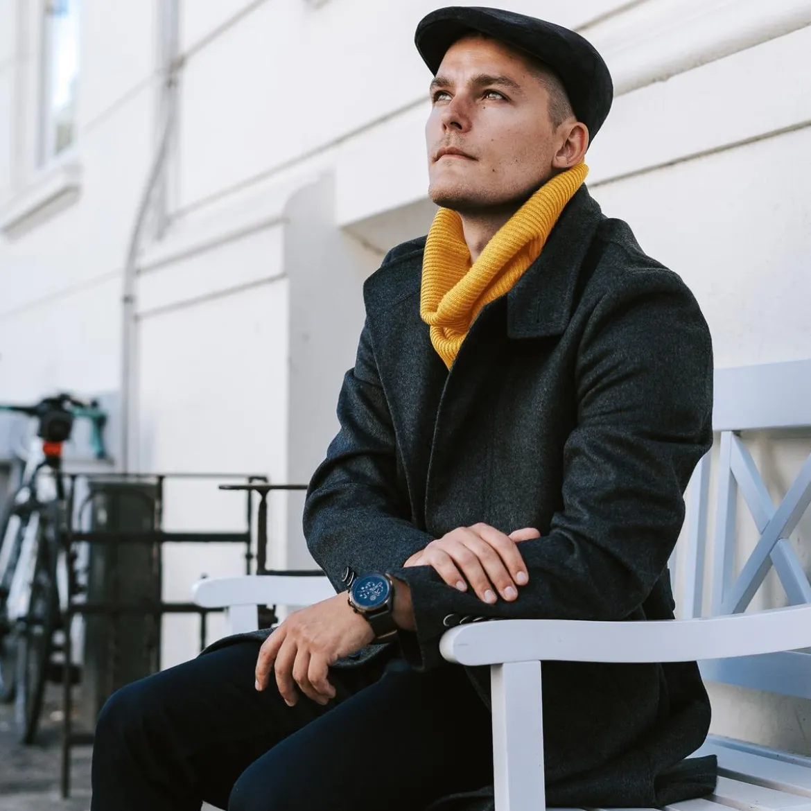 Żółty miejski szalik tubowy Frisco