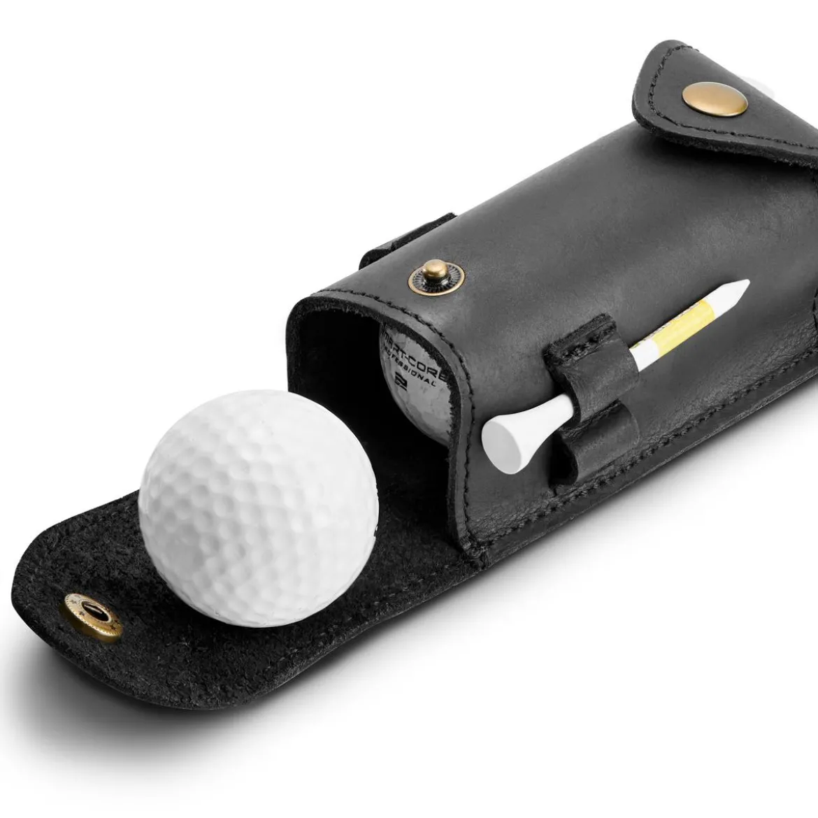 Uchwyt na piłkę i torba na podpórki golfowe | Skóra