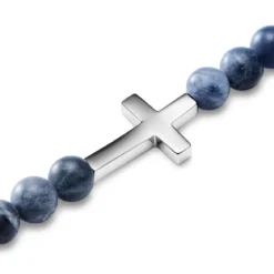 Unity | Bransoletka z lapis lazuli i krzyżykiem