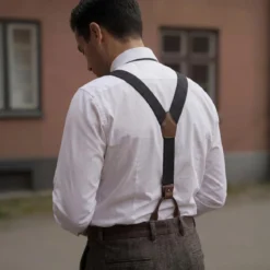 Vexel | Przydymiane szare szelki w diamenty