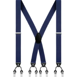 Vexel | Szerokie szelki głęboki błękit w stylu X na klipsy
