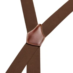 Vexel | XL szerokie ciemnobrązowe szelki przemienne w stylu X