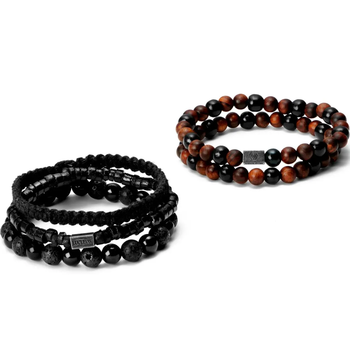 Wspaniała bransoletka i zestaw czarnych bransoletek - 2 sztuki
