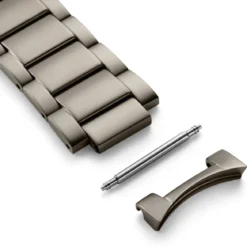 Yves | 20mm pasek do zegarka ze stali nierdzewnej w kolorze gunmetal