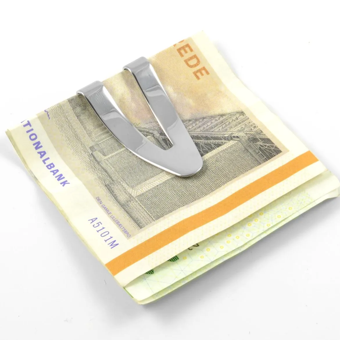 Zakrzywiony klips do banknotów