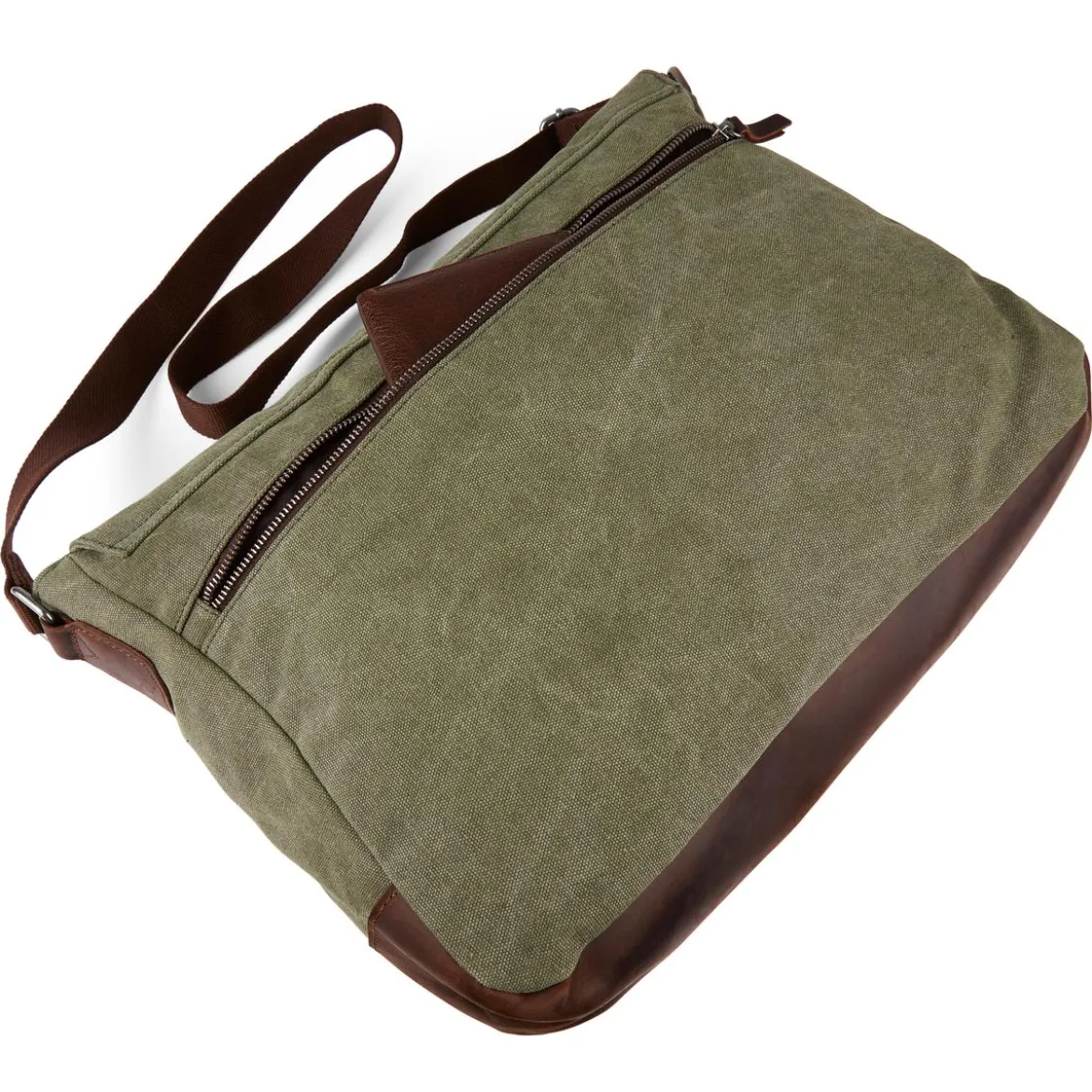 Zielono-brązowa torba na laptopa Spencer