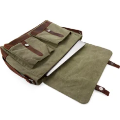 Zielono-brązowa torba na laptopa Spencer