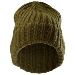 Zielono-oliwkowa masywna dzianinowa czapka beanie Fee Montagna